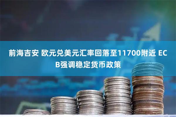 前海吉安 欧元兑美元汇率回落至11700附近 ECB强调稳定货币政策